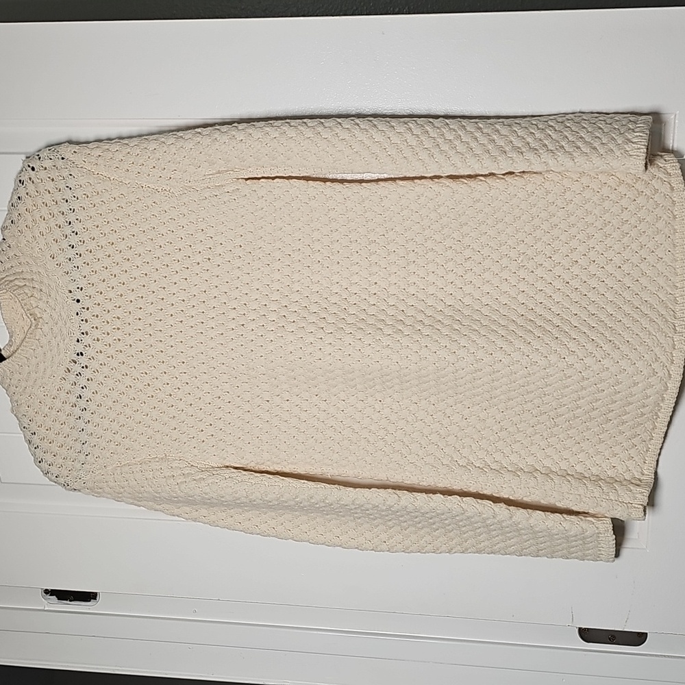 NWT Arancrafts Med. 100% Merino Wool Cream Turtleneck Sweater Dress